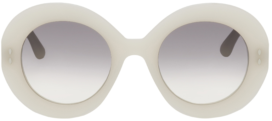 Isabel Marant White Round Sunglasses