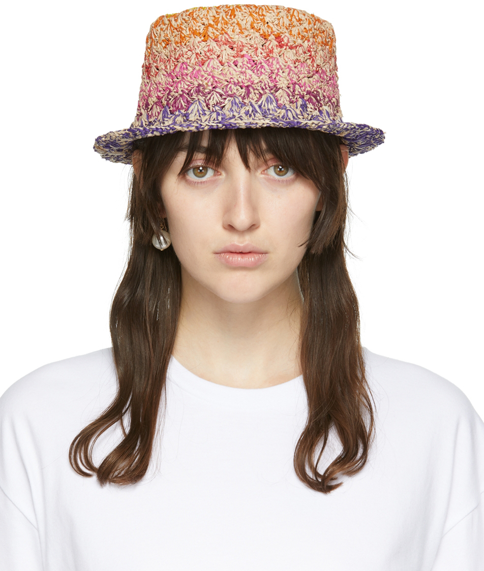 Isabel Marant Multicolor Raffia Hat