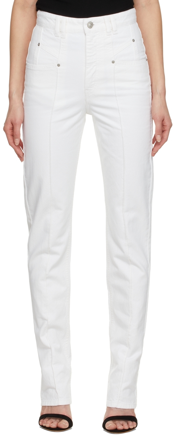 Isabel Marant White Niroka Jeans