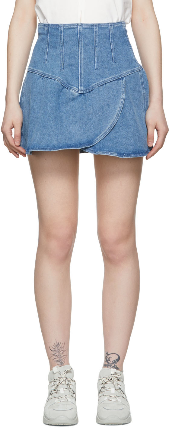 Isabel Marant Blue Dimenia Mini Skirt