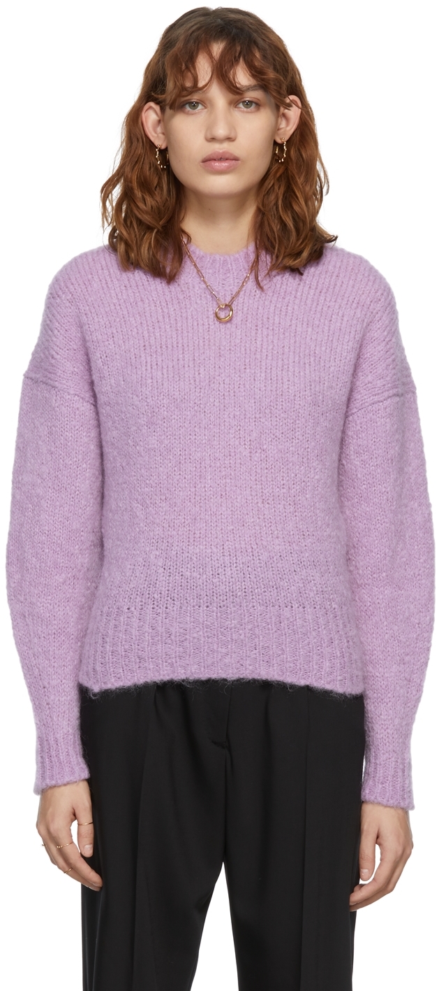 Isabel Marant Purple Chunky Knit Elise Sweater