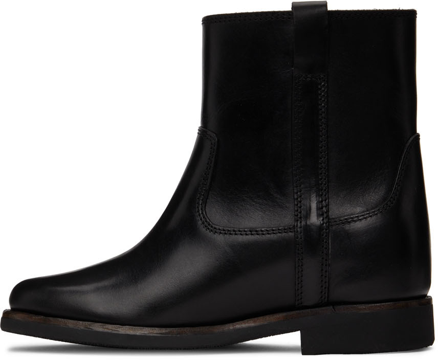 Shop Isabel Marant Black Leather Susee Boots In 01bk Black