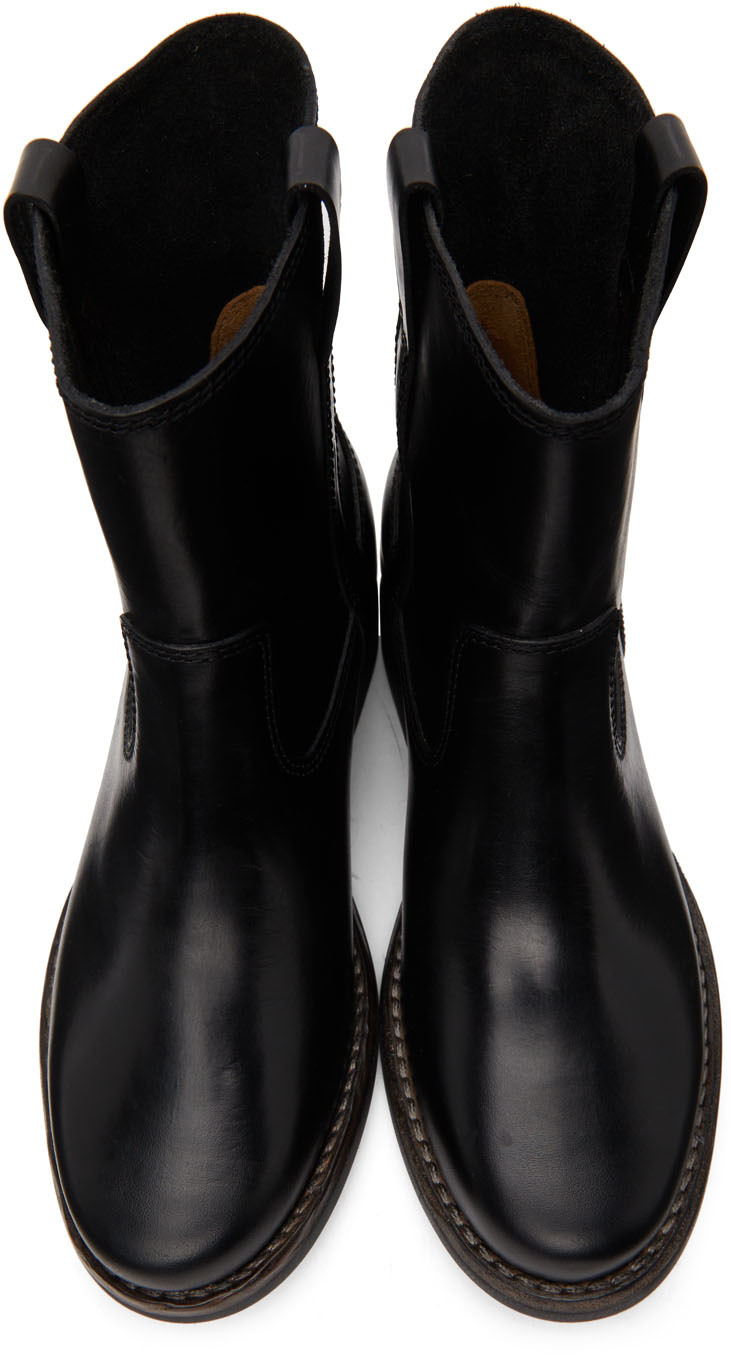 Shop Isabel Marant Black Leather Susee Boots In 01bk Black