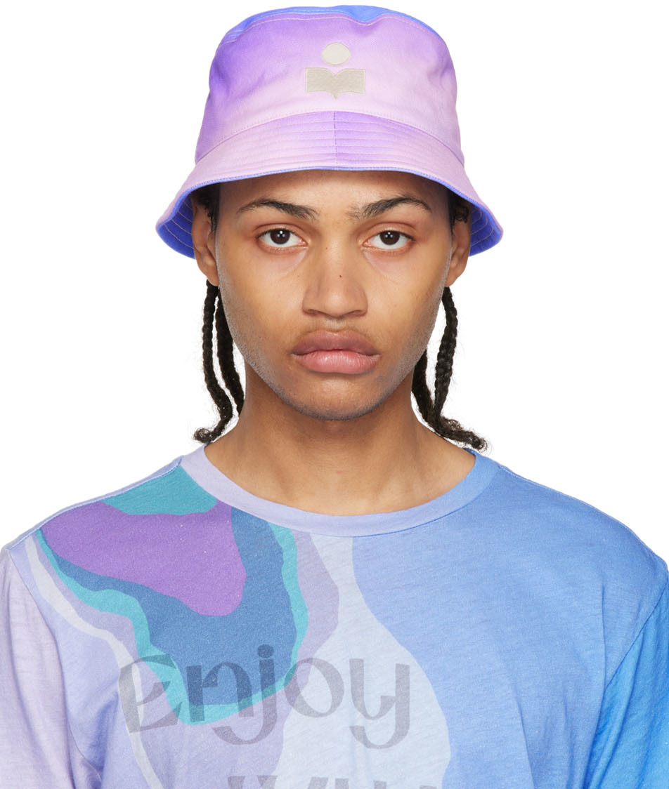 SSENSE Men Accessories Headwear Hats Blue & Purple Haley Bucket Hat 
