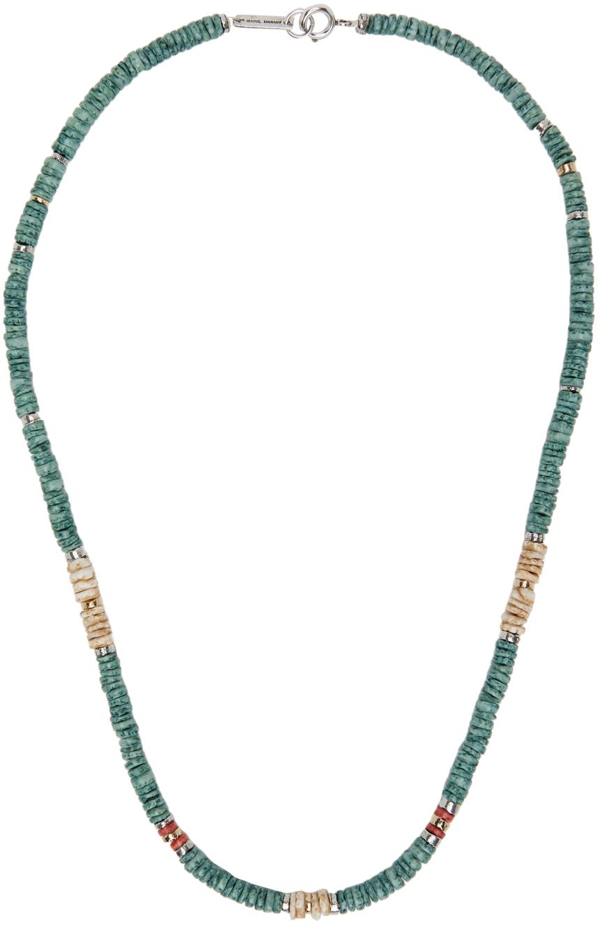 Green Heishi Man Necklace