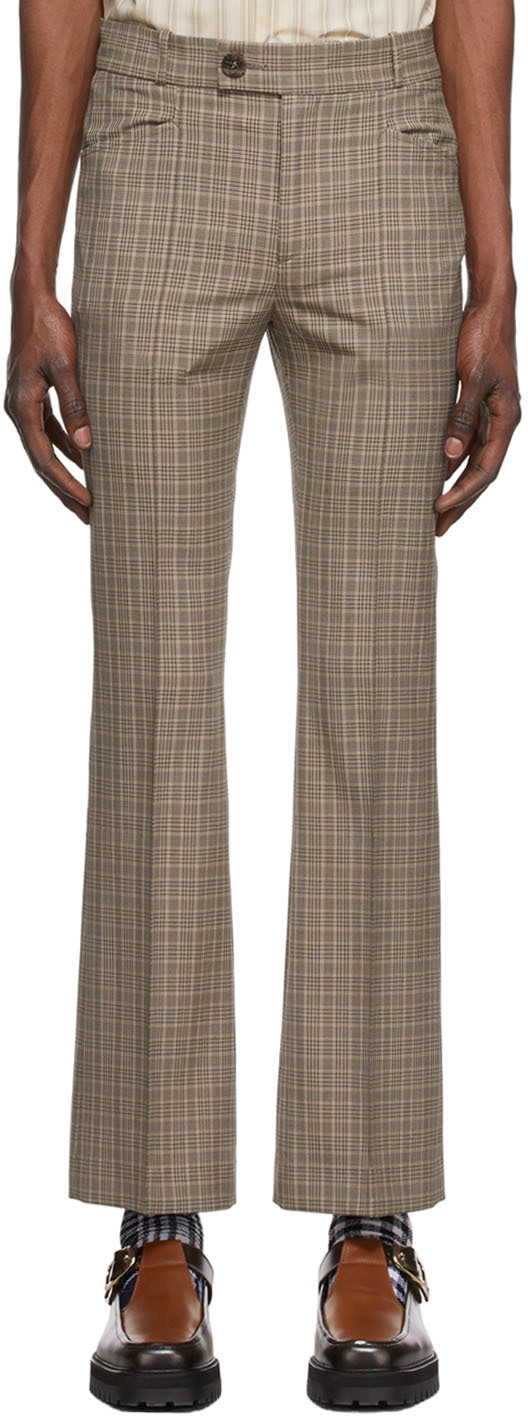 Ernest W. Baker Brown Check Trousers