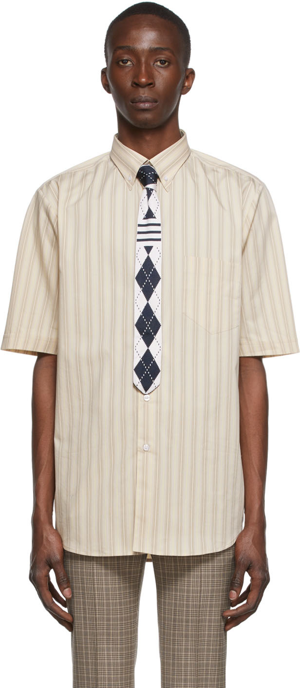 Ernest W. Baker Beige Cotton Shirt