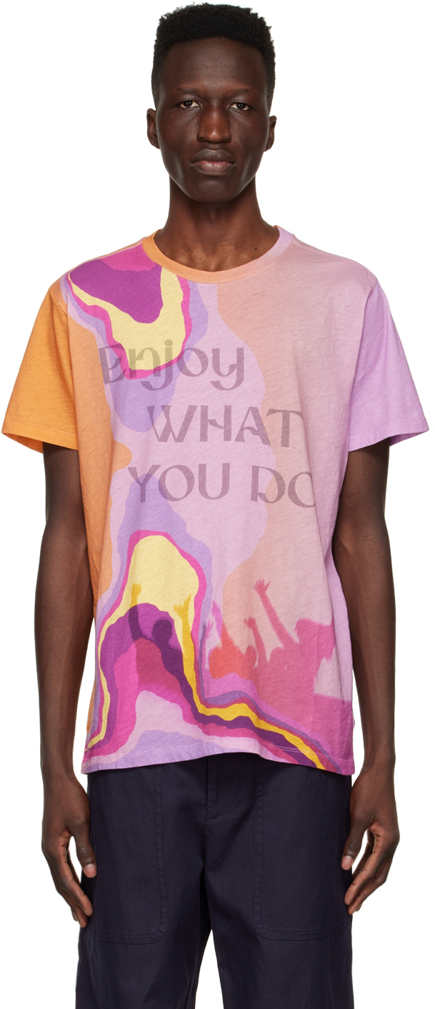 Isabel Marant Zafferh Graphic-print T-shirt In Pink