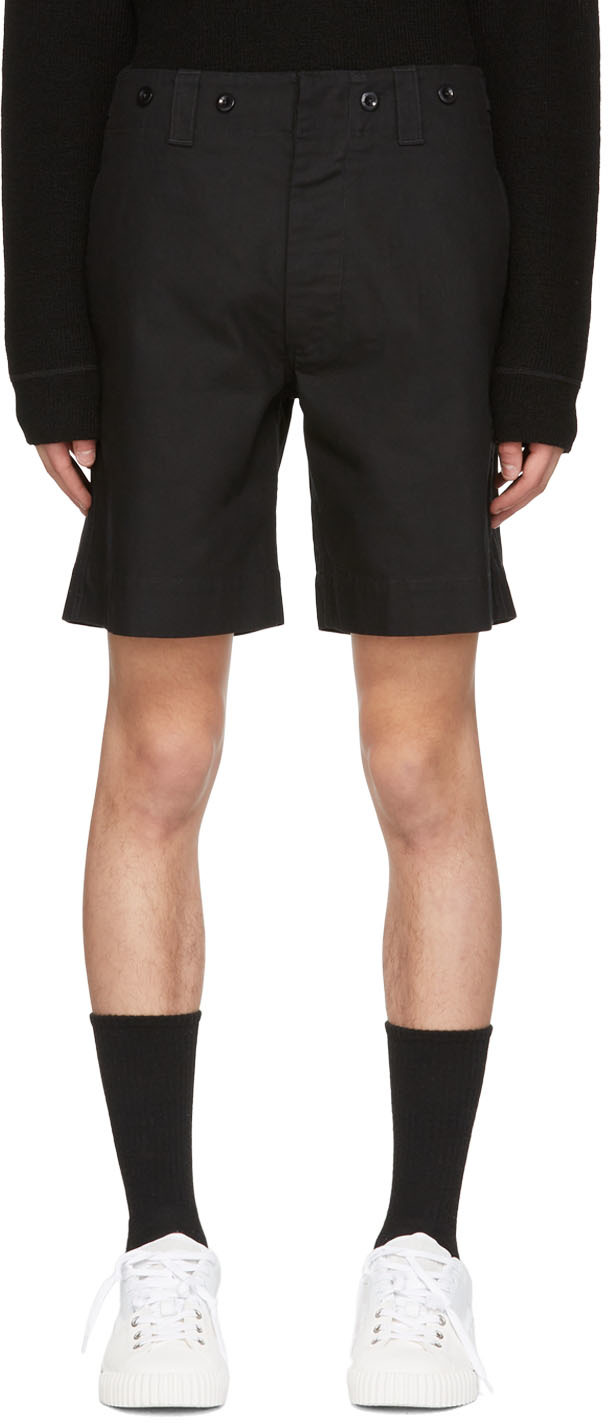 MHL by Margaret Howell Black Cotton Shorts