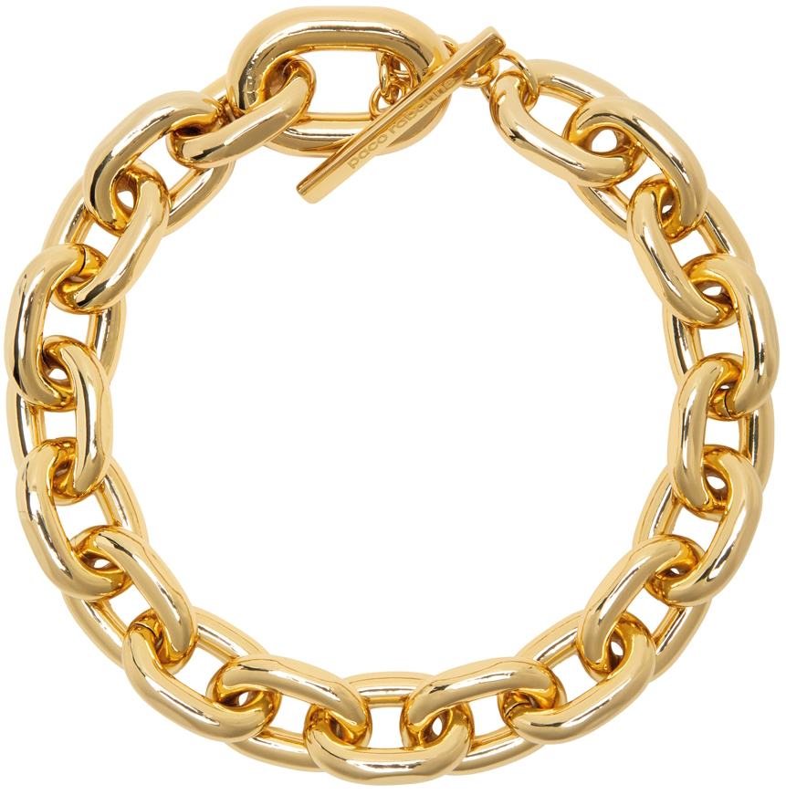 Click to view more detailed imagery on our partner's website Paco Rabanne Gold Chain Necklace In P710 Gold