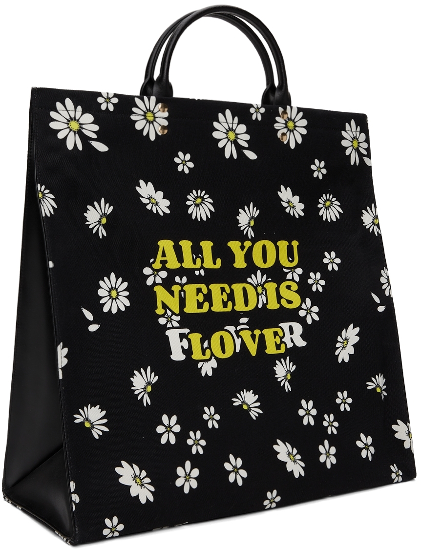Rabanne Ssense Exclusive Black Graphic Cabas Tote In V130 A Definir