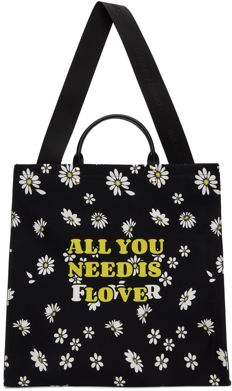 Rabanne Ssense Exclusive Black Graphic Cabas Tote In V130 A Definir