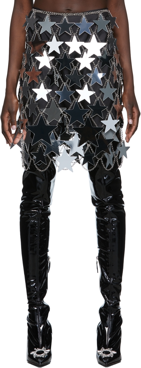 Paco Rabanne Silver Chained Star Skirt