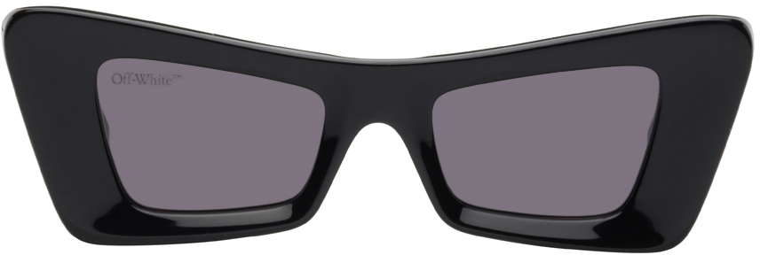 Off-white Accra Arrow Acetate Cat-eye Sunglasses In Black
