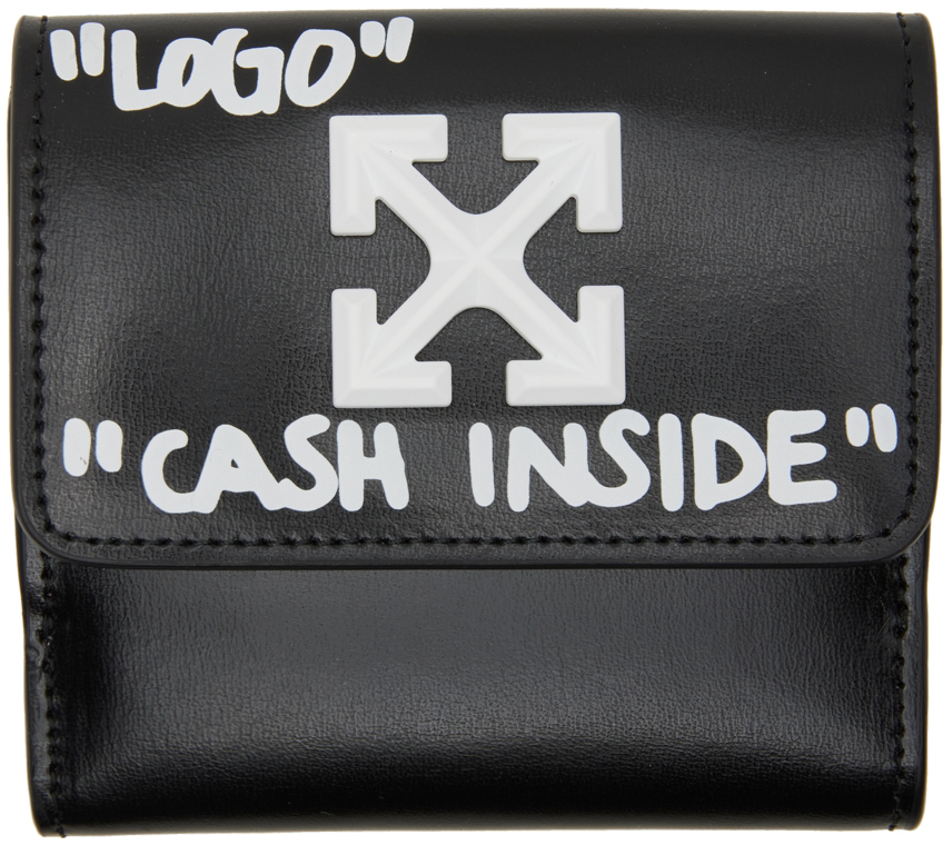 Off-White Black Jitney Quote Wallet