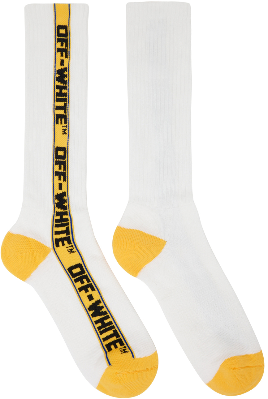 Off-White White Industrial Belt Stripe Socks
