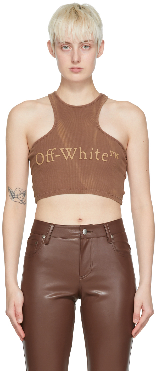 Off-White Brown 'Laundry' Tank Top