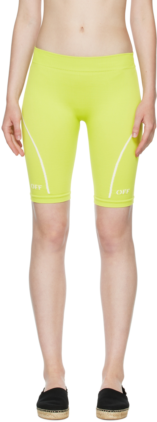 Off-White Yellow Nylon Shorts