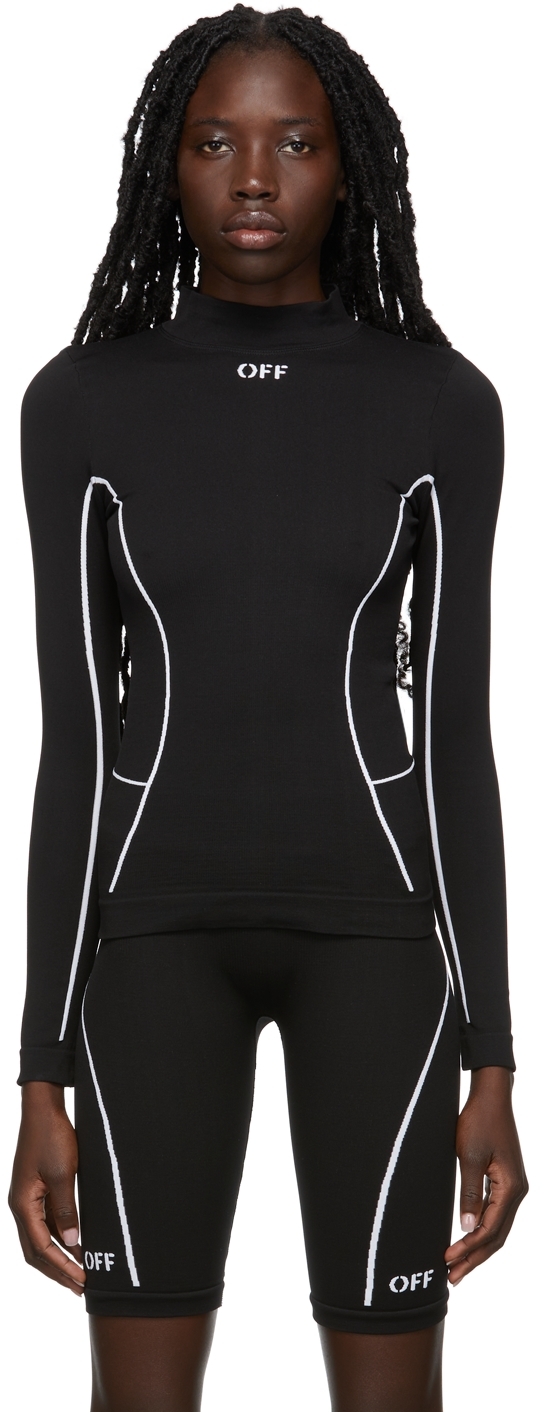 Off-White Black Active Seamless Sport Top