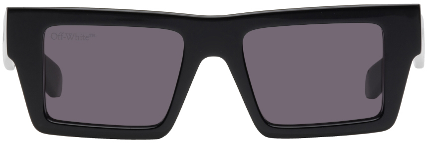 Off-white Black Nassau Sunglasses In 1007 Black Dark Grey