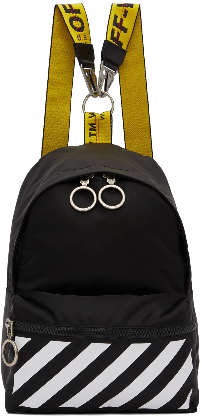 Off-White c/o Virgil Abloh Synthetic Arrow Tuc Nylon Backpack in Black for Men Mens Backpacks Off-White c/o Virgil Abloh Backpacks Save 40% 