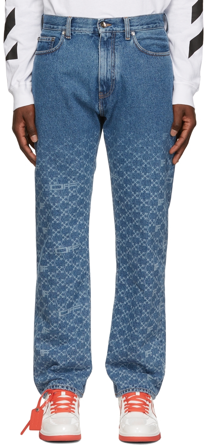Off-White Blue Monogram Jeans