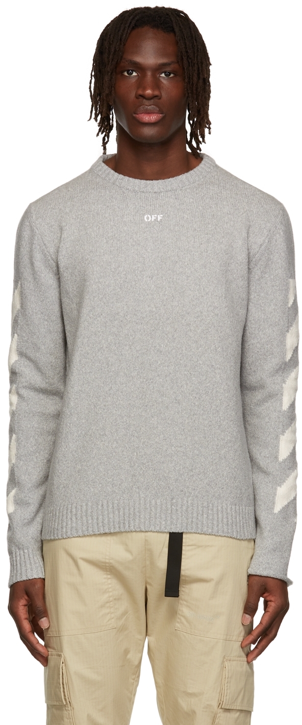 Off-White Grey Cotton Sweater