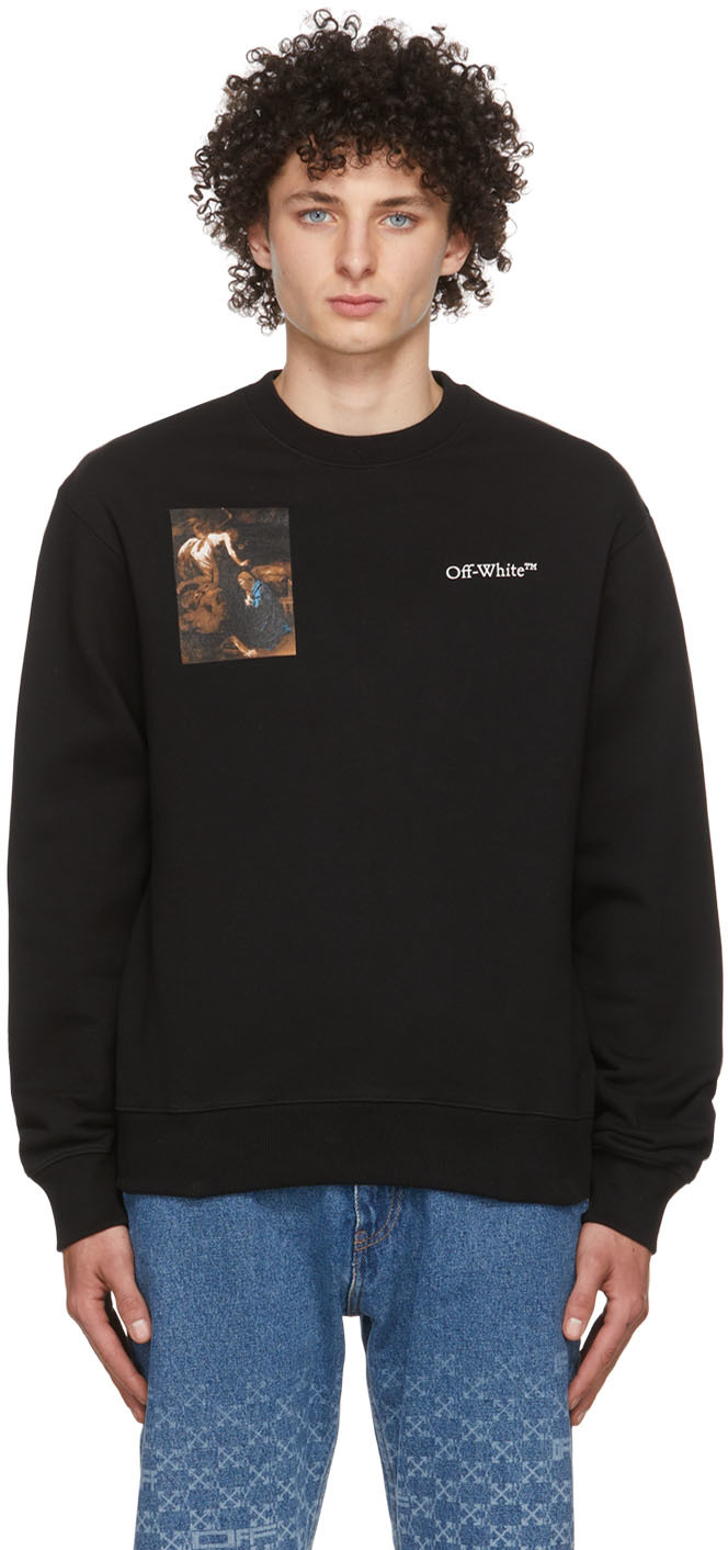Off-White: Black Caravaggio Lute Sweatshirt | SSENSE