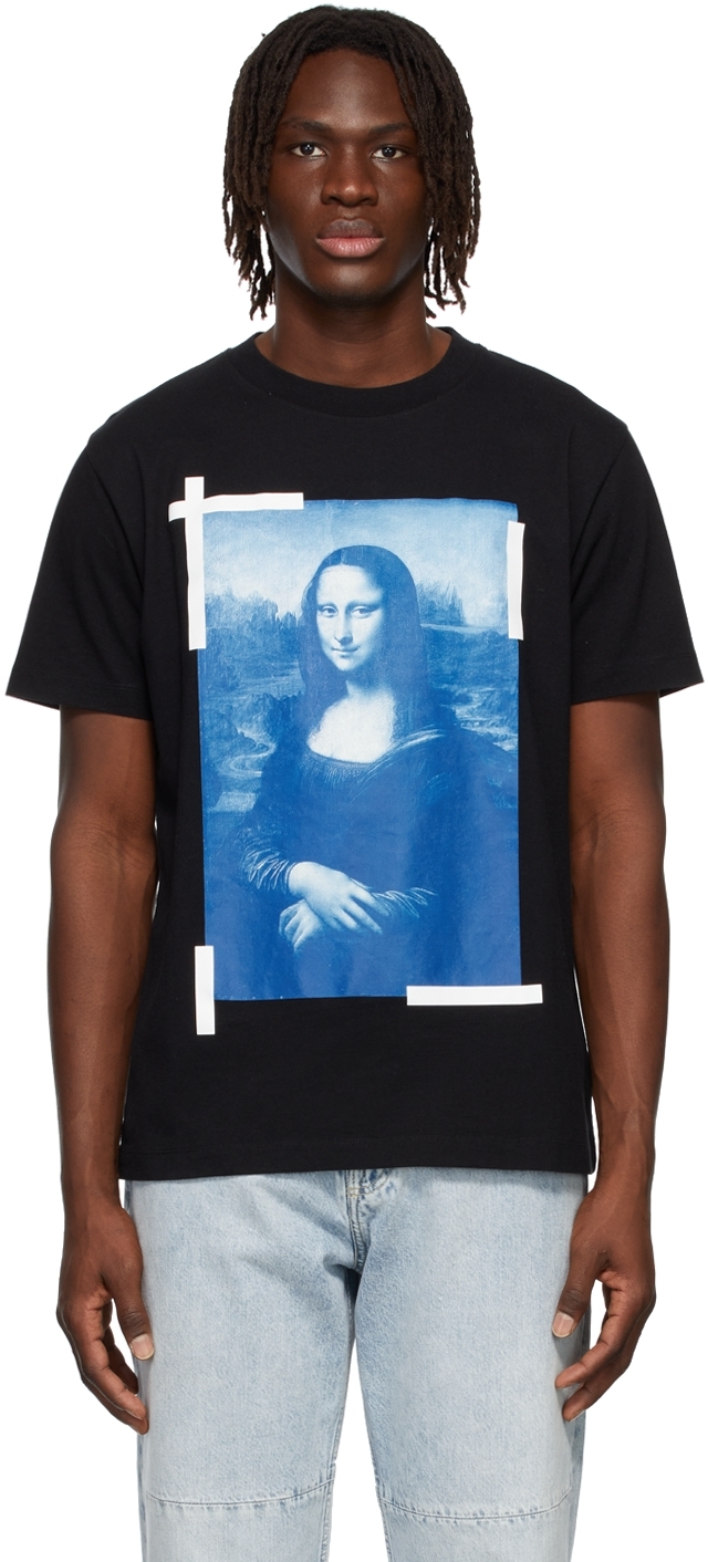 Off-White: Black Monalisa Slim T-Shirt | SSENSE