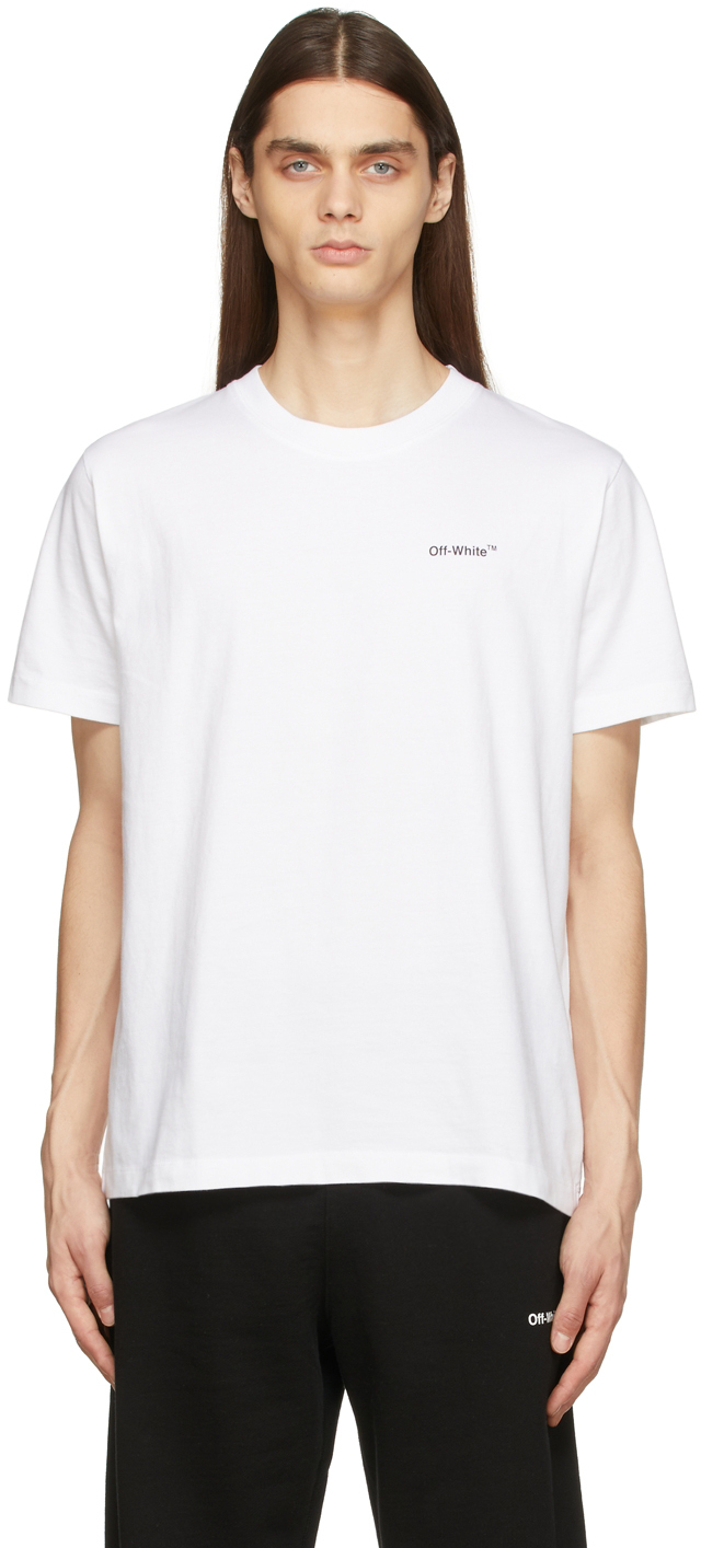 billede inaktive Få kontrol Off-White: White Wave Diag T-Shirt | SSENSE