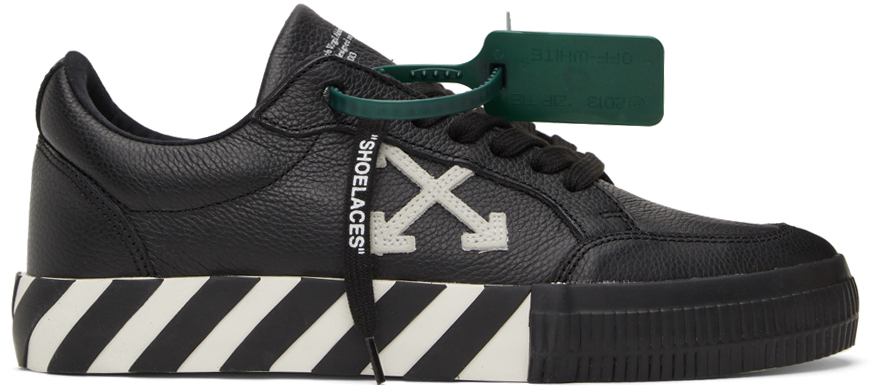 Black & White Low Vulcanized Sneakers by Off-White on Sale