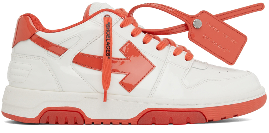 OFF-WHITE WHITE & RED OUT OF OFFICE 'OOO' SNEAKERS