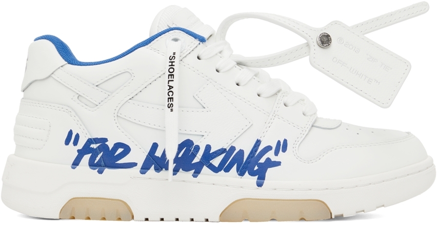 Off-White White & Blue Out Of Office 'OOO' Sneakers