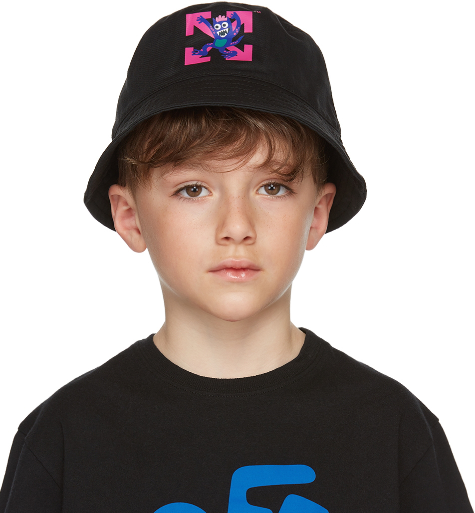 Kids Black Monster Bucket Hat Ssense Accessori Cappelli e copricapo Cappelli Cappello Bucket 