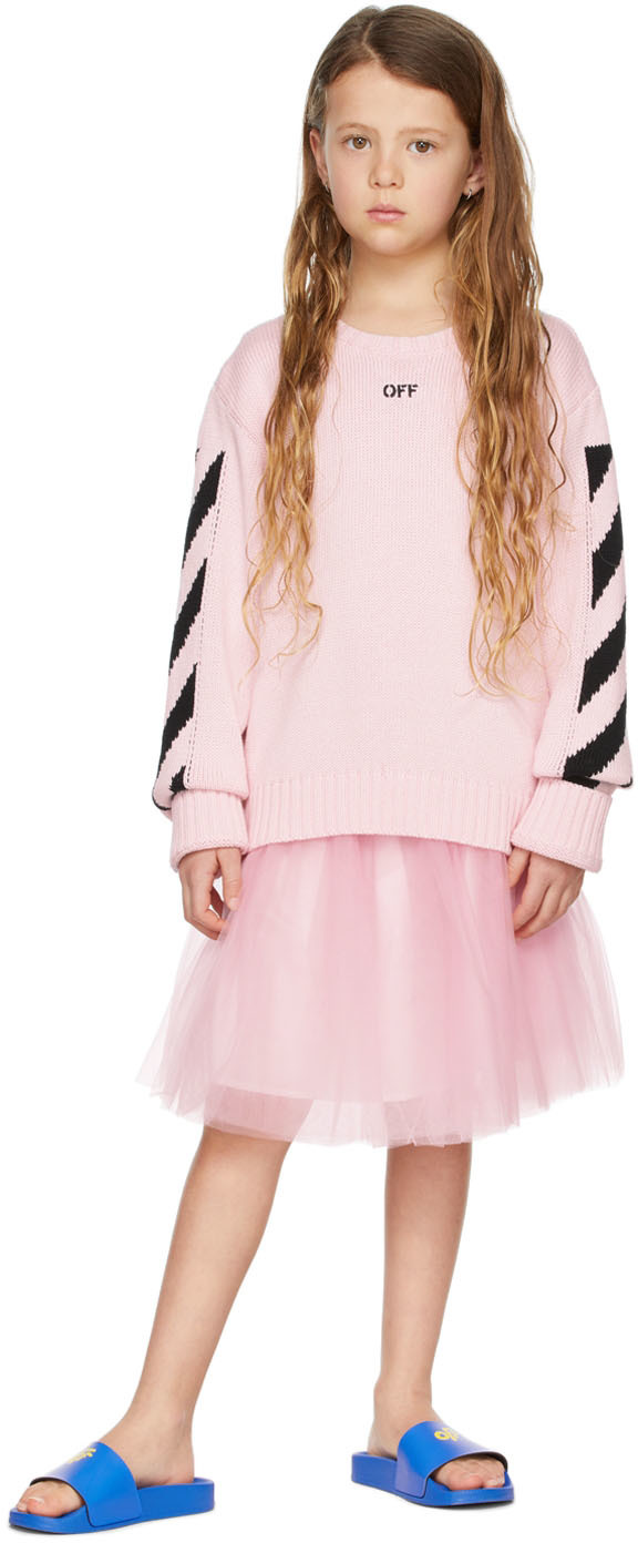 Ssense Bambina Abbigliamento Gonne Gonne di tulle Kids Pink Tulle Logo Band Skirt 
