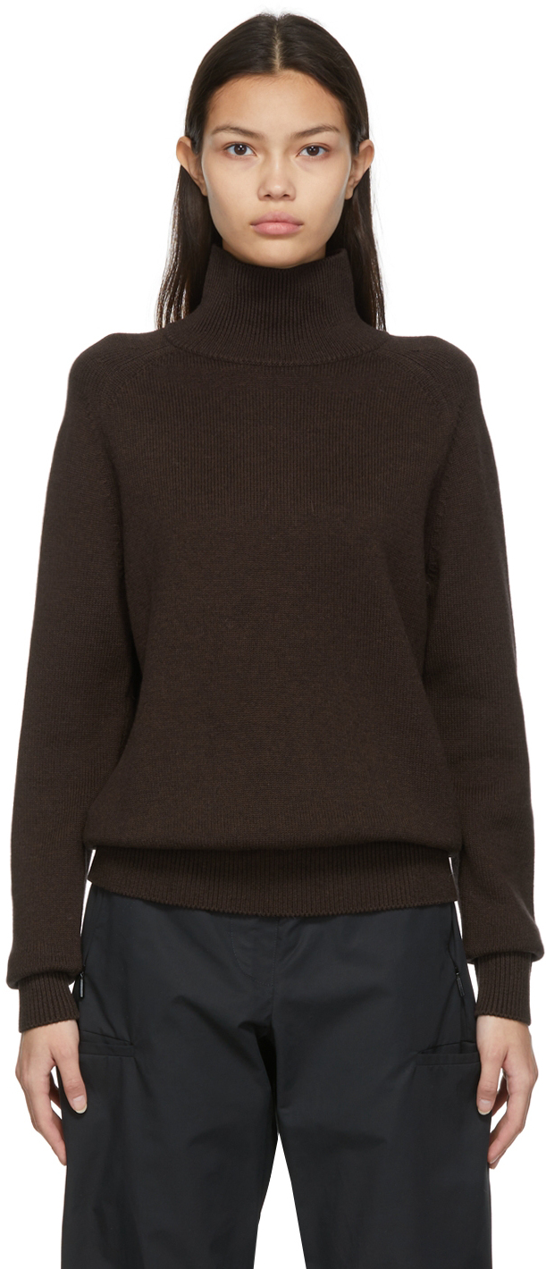 Studio Nicholson Brown Merino Tempest Turtleneck | Smart Closet