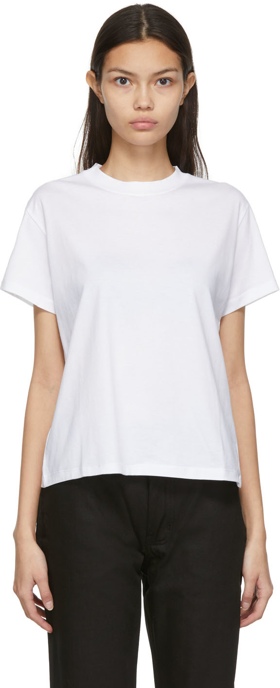 Studio Nicholson: White Marine T-Shirt | SSENSE