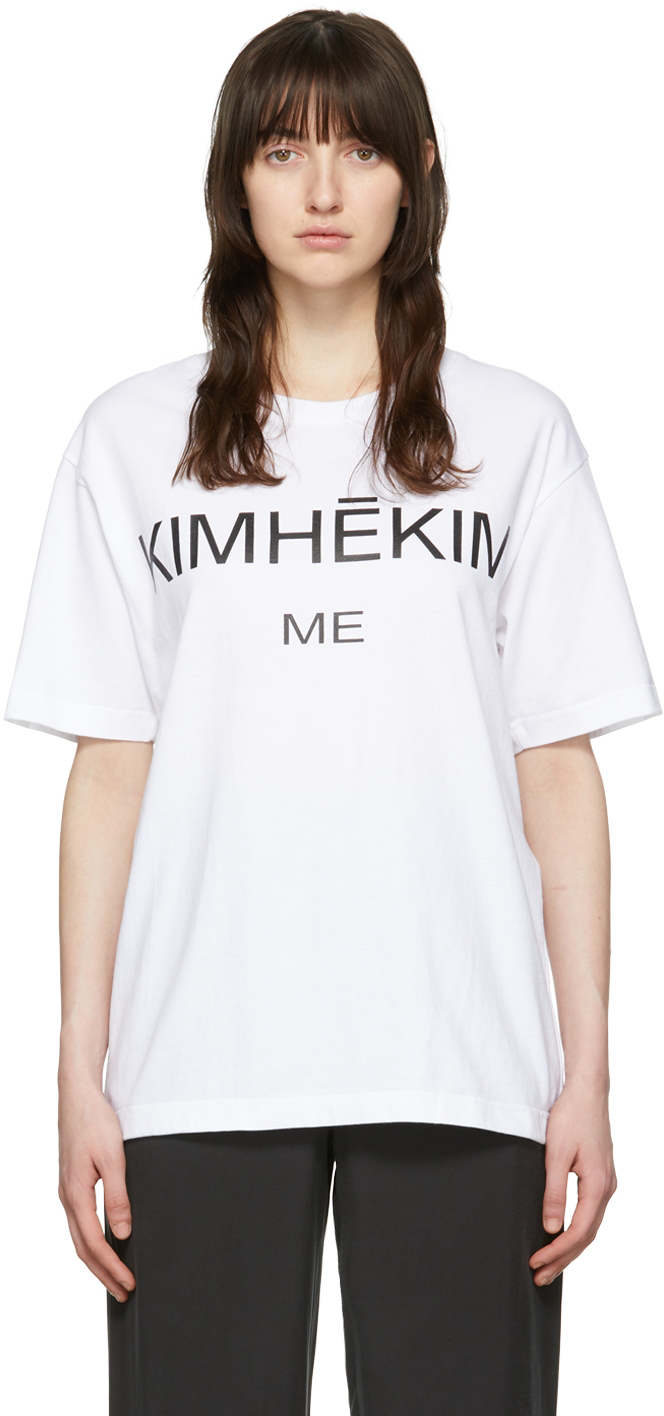 KIMHĒKIMのホワイト コットン Tシャツがセール中