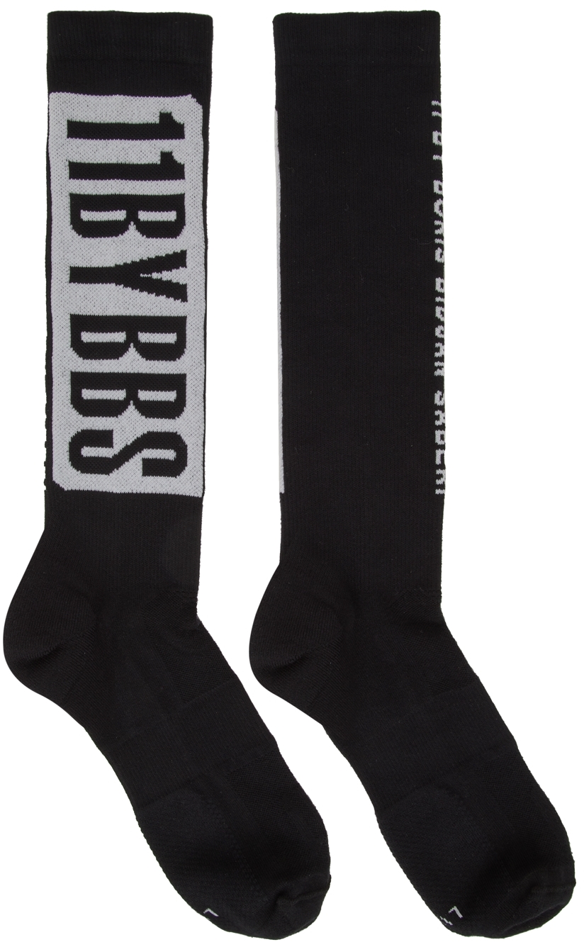 11 by Boris Bidjan Saberi Black Logo Socks