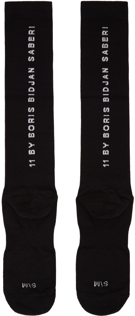 11 by Boris Bidjan Saberi Three Pack Black Logo Type Socks