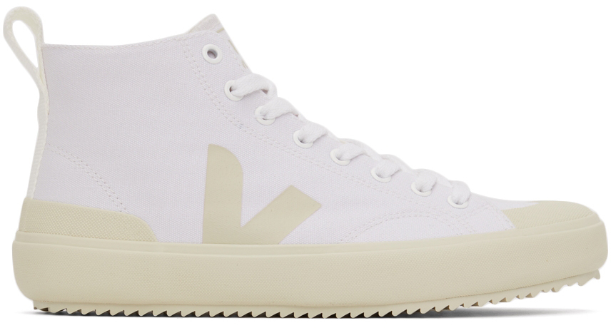 Veja White & Off-White Canvas Nova High-Top Sneakers