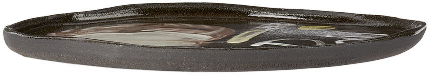 Harlie Brown Studio Ssense Exclusive Black 'du Pain' Plate In Black Clay +color