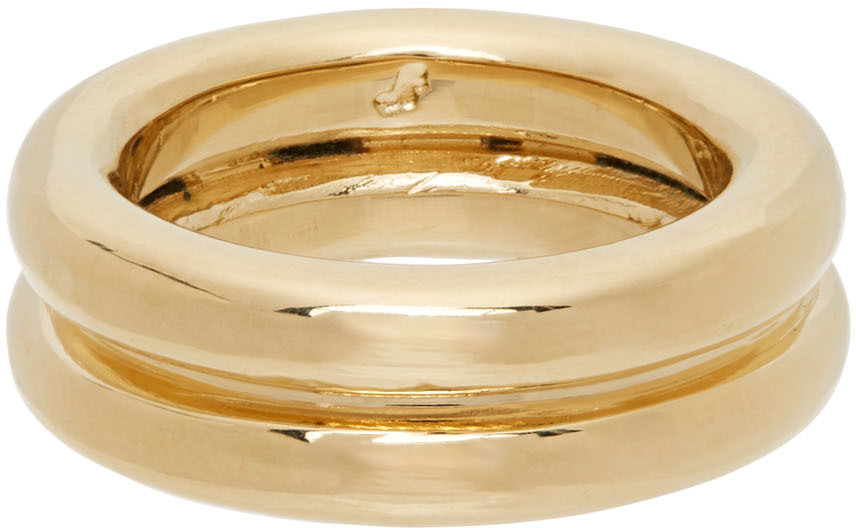 Jennifer Fisher Gold Double Stack Lilly Ring
