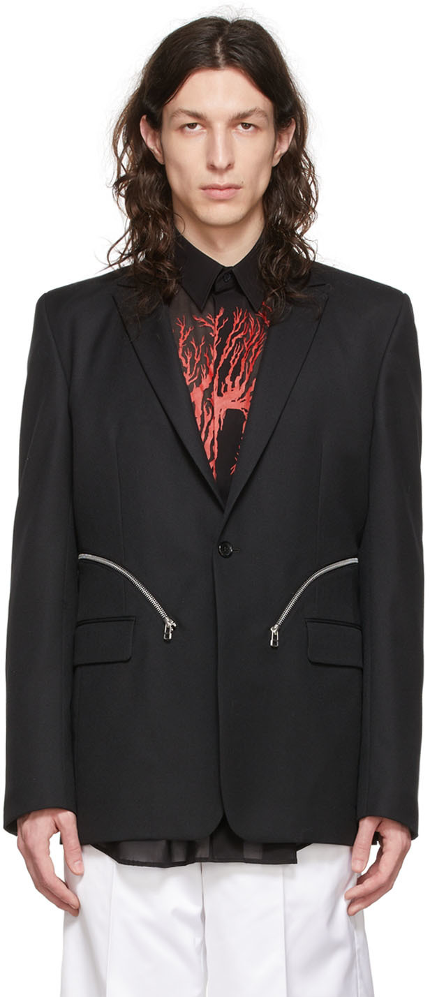 Johnlawrencesullivan: Black Wool Blazer | SSENSE