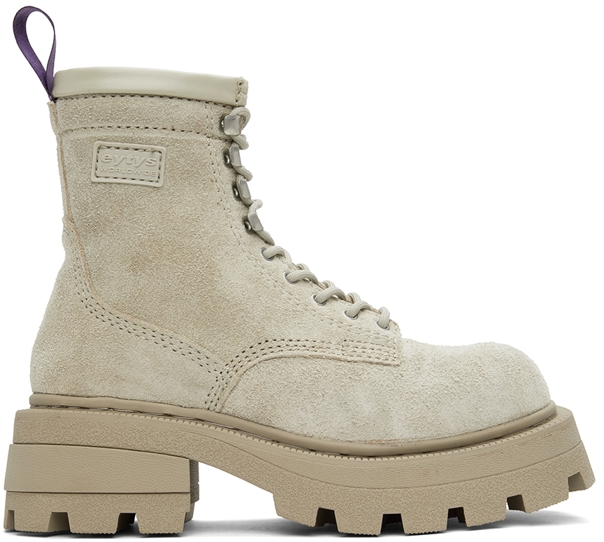 Eytys Grey Michigan Lace-up Boots In Dust | ModeSens