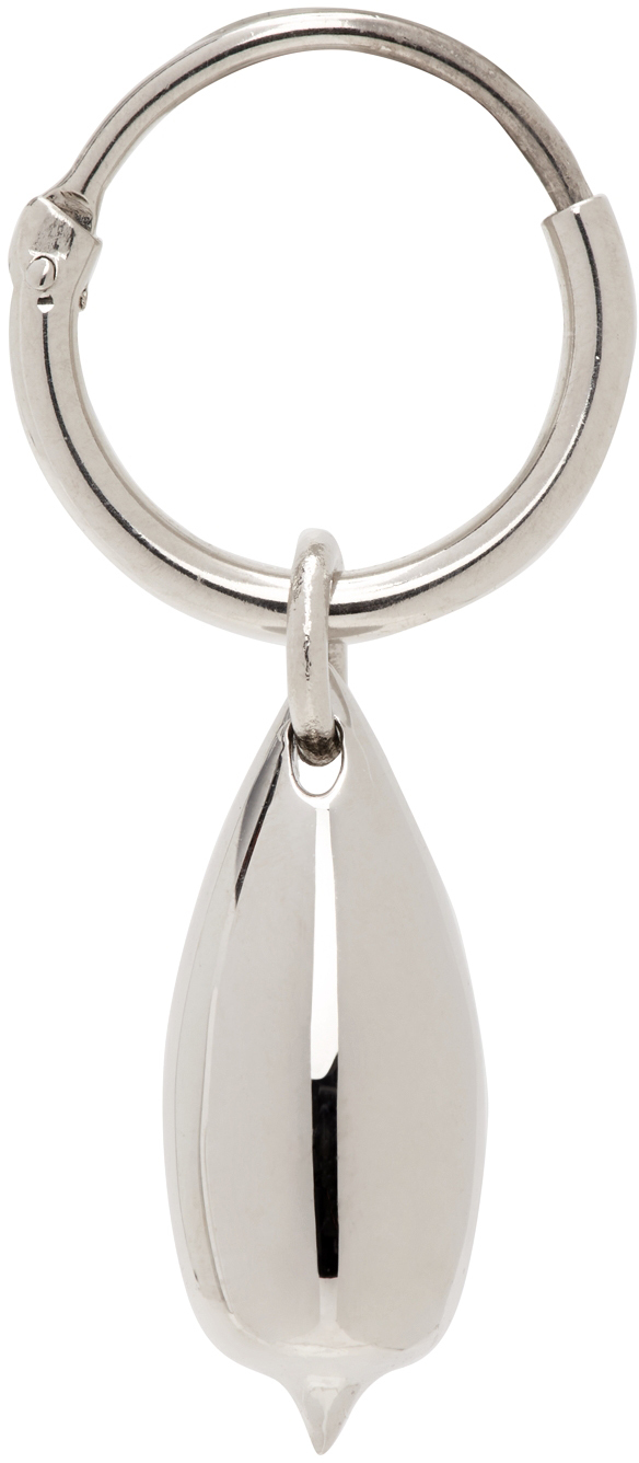 Lemaire Pendant Single Hoop Earring In Silver