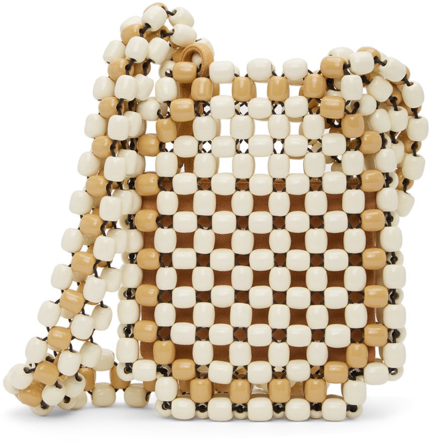 Lemaire Beige & White Wood Pearl Bag | Smart Closet