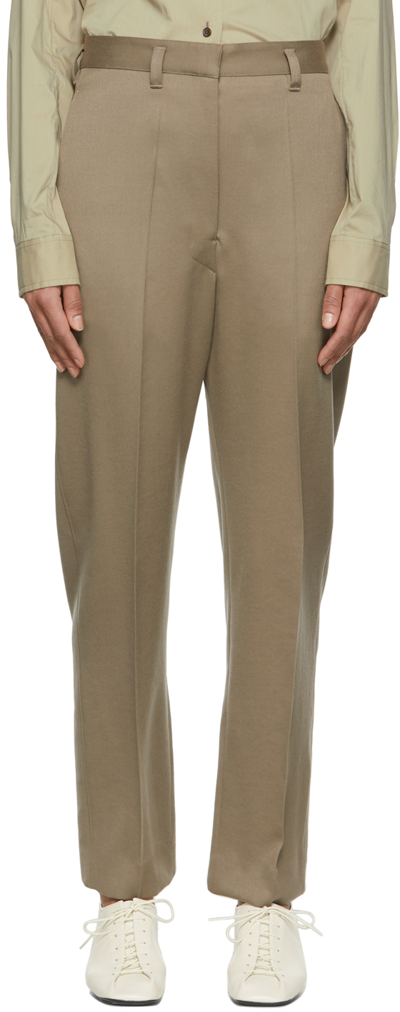 Taupe Wool Trousers