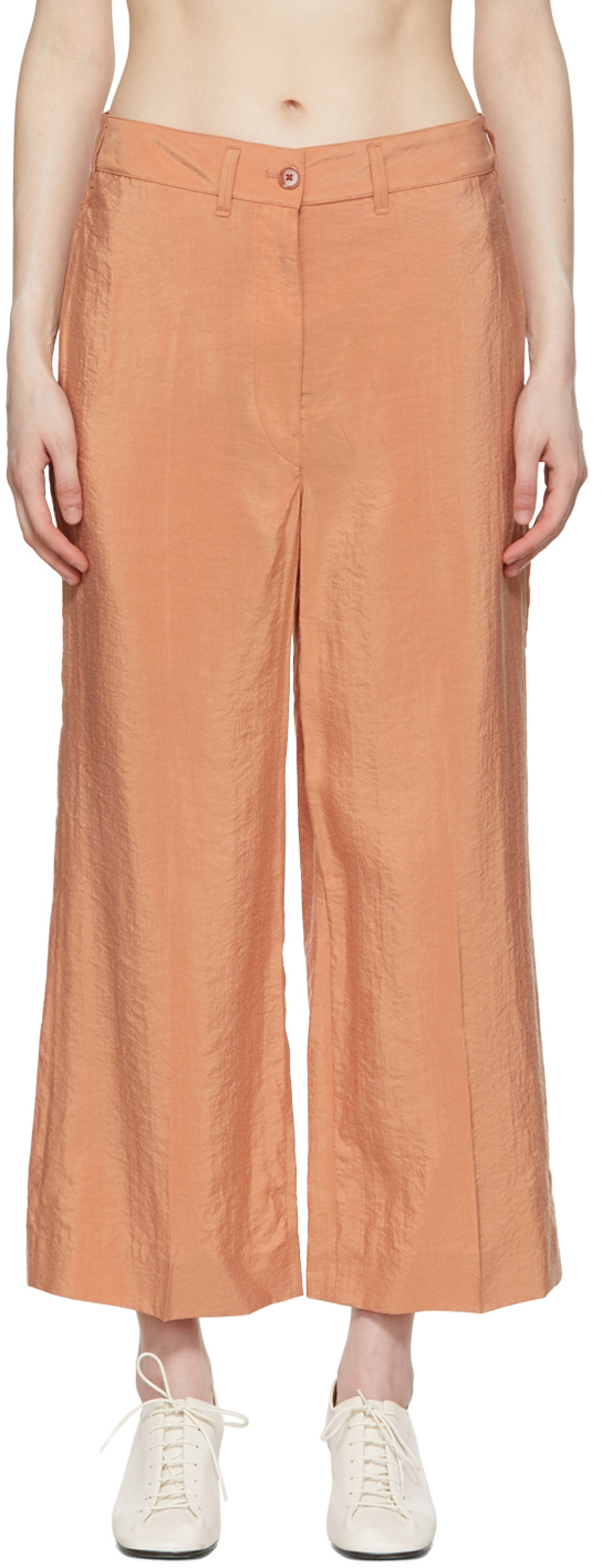 Orange Silk Trousers