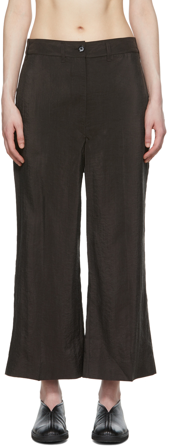 Brown Silk Trousers